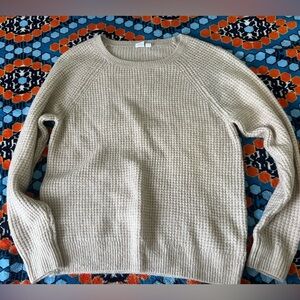 Gap Women’s Tan/Cream Oatmeal Sweater